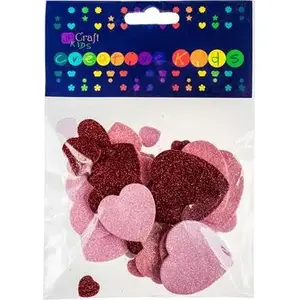 Foam Glitter Heart Stickers Dalprint KreatywnieNaklejki — decorative foam heart shapes, self-adhesive