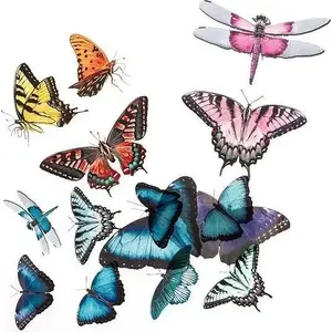 Transparent PVC butterfly stickers — Aptel — decorative transparent decals for crafts and surfaces