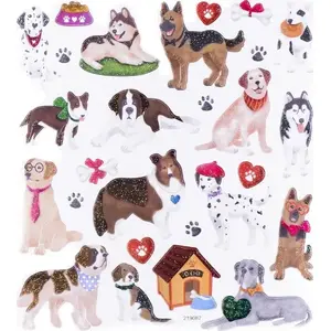 Sticker pack DP Craft glitter dogs, 27 pcs — decorative craft stickers for scrapbooking and cards