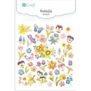 Stickers Dalprint DPCRAFT Kwiatki 35 pcs — decorative floral adhesive labels
