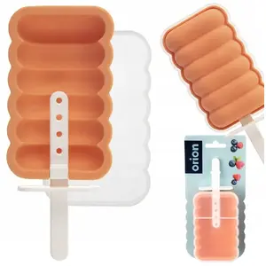 Popsicle Mold ORION 151799 — silicone ice cream/sorbet molds with lid, twist closure