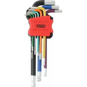 Hex key set with ball end 9 pcs EPM Red Line — Allen keys set