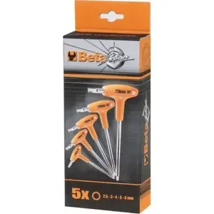 Набор штифтовых ключей Beta Tools BE 96T/S5P — 5 шт., шестигранные штифтовые ключи, ручной инструмент