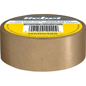 Papīra iepakošanas lenta Rebel Tools NAR0485 — kraftpapīrs, 120 µm, 48 mm × 50 m