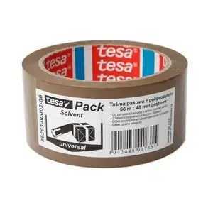 Iepakojuma lenta Tesa Solvent 48 mm x 66 m, brūna, universāls līme (H5526302)