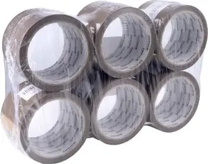Iepakošanas līmlente PBS Connect 72 mm x 60 yd brūna — komplekts 6 ruļļu