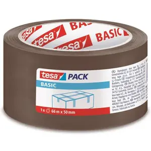 Līmlente Tesa 58571-00000-00 — polipropilēns (PP), 66 m × 50 mm, brūna