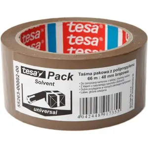 Iepakojuma līmlente Tesa SOLVENT 66 m × 48 mm, brūna, modelis 55263-00002-00