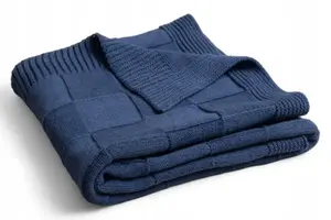 Blanket Multitex Kocyk SQUARE CHECKS cotton 80x100 cm