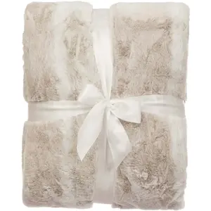 Blanket DOMOLETTI KSKHLG-076 150x200 cm leopard print beige