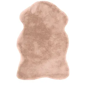 Sheepskin Rug DOMOLETTI 60x90 cm, Natural Sheep Fur, Mocha