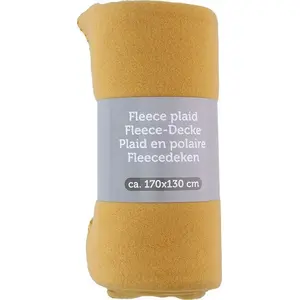 No name polar blanket 170x130 cm orange — fleece throw blanket 170×130 cm