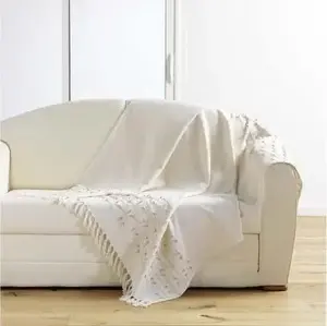 Throw blanket Douceur d'Interieur KOC PLED KREMOWY Golden Sunset 125×150 cm