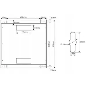 Wall-mount RACK cabinet PULSAR RWA1866-G 18U for network equipment, to assemble
