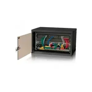 Rack-mounted 19" cabinet EQUIP 4U (4 HU), black, RAL 9005, load capacity 25 kg