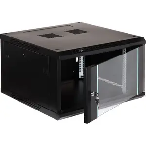 Wall-mounted network rack cabinet Delta EPRADO-R19-6U/600-BLUE, 6U, 19-inch, 600 mm depth, blue