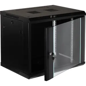 Настенный шкаф-стойка для сетевого оборудования Delta EPRADO-R19-9U/450-BLUE, 9U, глубина 450 мм, синий