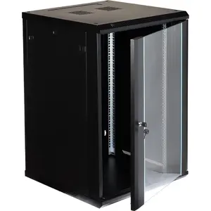 Wall-mount rack cabinet Delta EPRADO-R19-18U/600-BLUE — 18U, 19-inch, 600 mm depth, blue
