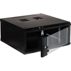 Wall-mounted network rack cabinet Delta EPRADO-R19-4U/600-BLUE, 4U, 19-inch, 600 mm depth, blue