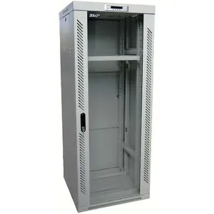 Tīkla skapis Lexi-NET LEXI-Net 19" stāvošs 27U 600x600 izjaucams, ventilācijas bloks, termostats, ritenīši, 600 kg, stikls, pelēks