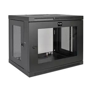 Wall-mount 9U Rack Enclosure Tripp Lite SRW9UG — low-profile switch-depth, clear acrylic window, 90.7 kg capacity