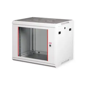 Wall-mounted rack cabinet ROLINE 26.21.0124, 9U, 19", 600×450×512 mm, IP20, grey, max load 80 kg