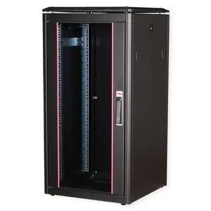 Network cabinet ROLINE Pro 22U 19" freestanding 600x600 mm, glass door, IP20, 600 kg