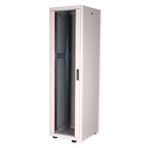 Network cabinet ROLINE 19-inch Basic 42U, 600x600 mm, glass door, grey, IP20