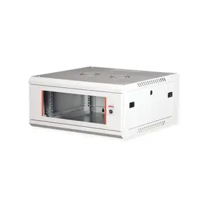 Wall-mounted rack cabinet ROLINE 26.21.0128 — 4U, 19", 600×600×290 mm, IP20, grey, 80 kg