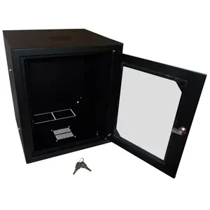 Wall-mounted rack cabinet Q-LANTEC SW-10-6U-300-N-DS-OS-C — 6U, 324×303×308 mm, black