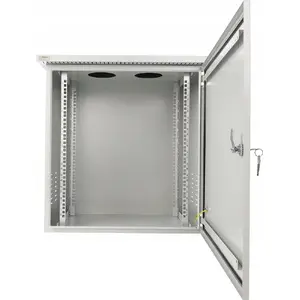 Wall-mounted 12U PULSAR RK1264-G network rack cabinet — vandal-resistant, compact for equipment