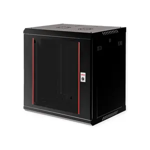 Rack cabinet ROLINE 26.21.0285 12U freestanding 19" black, 645×600×450 mm, IP20, 80 kg
