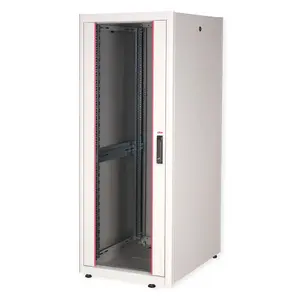 Network cabinet ROLINE 19-inch Basic 32U, 600x800 mm WxD, glass door, grey, 600 kg