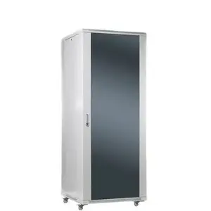 Шкаф напольный Sabaj 22U-60/60NAC 22U 19" 600×600 мм серый, стеклянная дверь, съемные запираемые боковые панели, нагрузка до 800 кг