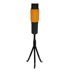 Hand cultivator Fiskars QuikFit Black — stainless steel heads, QuikFit system