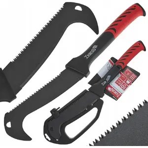 MasterCut karczownik knife with 20.5" saw blade — chainsaw-style splitting tool