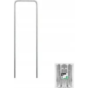 Metal Ground Staples BRADAS 3 cm x 20 cm pack of 100 for landscaping and geotextile fixing