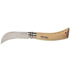 Garden grafting cleft knife Opinel 08 — folding pruning grafting knife, wooden handle