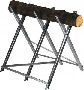 Folding Sawhorse GEKO, load capacity 150 kg, for cutting wood, portable workshop support