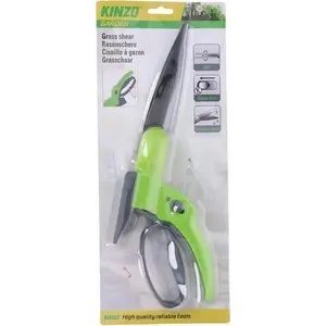 Zāles šķēres KINZO 35×13×4 cm, zaļas — manuāls dārza instruments