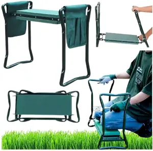 Garden Kneeler Stool Lean 3-in-1 folding kneeler with storage tray, model 26613