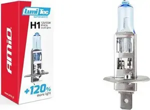 Halogen headlight bulb H1 12V 55W Amio LumiTec SuperWhite +120%
