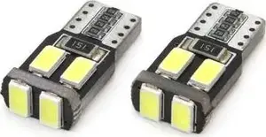 Amio LED CANBUS 6SMD-2 5730 T10 (W5W) — 6 SMD 5730 LED automotive bulb, CANBUS compatible, white