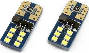 Светодиодная лампа CANBUS Amio AMI-01638 12 SMD 2016 T10e (W5W) 12V/24V белая