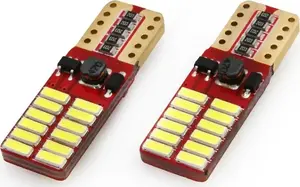 LED spuldze Amio W5W T10 24×SMD 4014 CANbus – automašīnas pozīcijas/iekšējā apgaismojuma