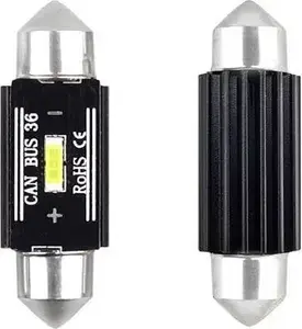 Amio LED CANBUS 1 SMD UltraBright 1860 Festoon 36mm White 12V/24V bulb