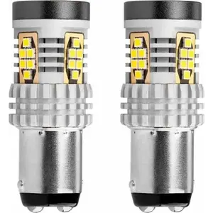 LED spuldze Amio 1157 BAY15D P21/5W 3020 24SMD balta (AMI-02798)