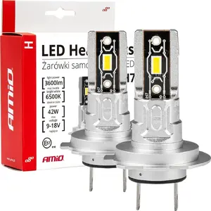 LED priekšējo lukturu spuldze Amio H-Mini H7/H18 6500K CANbus AMI-03332