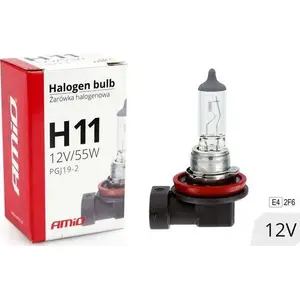 Halogen Headlight Bulb H11 12V 55W with UV Filter — Amio AMI-01159
