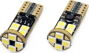 Amio светодиодная лампа CANBUS 12SMD 2835 T10e (W5W) белая 12V/24V